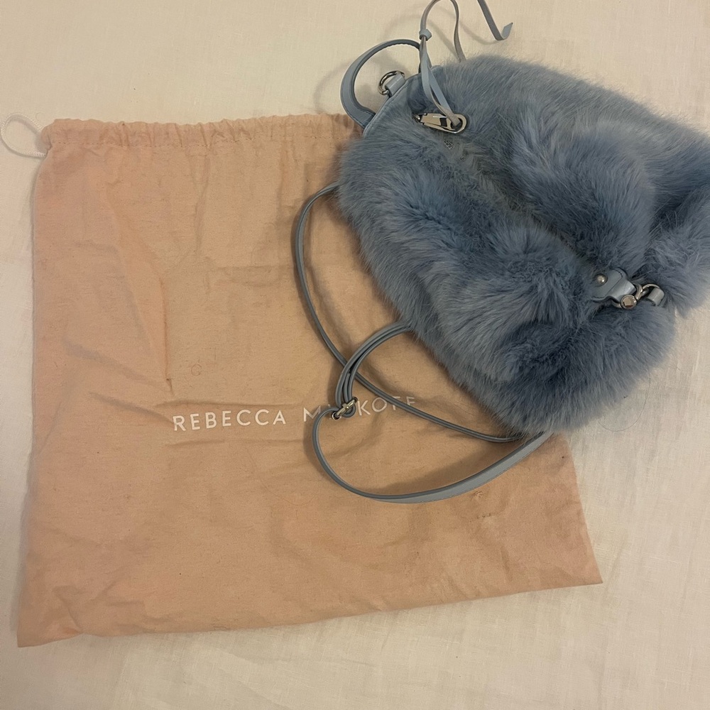 Rebecca Minkoff Blue Plush Crossbody Bag
